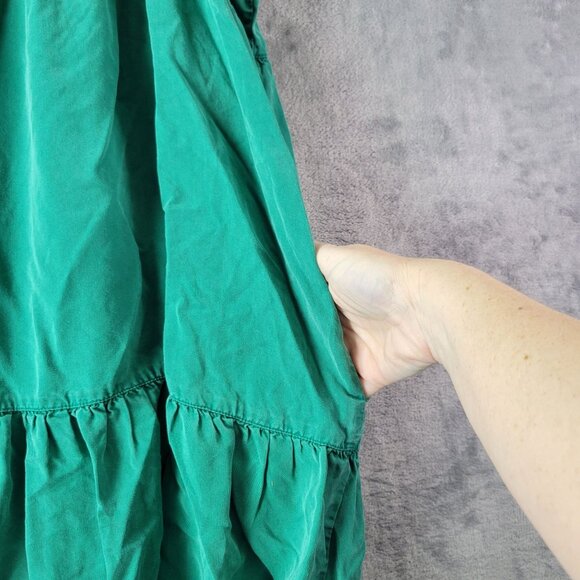 The Drop Womens Green Maxi Dress XL Tencel Adjustable Strap Tiered Flowy Summer - Picture 7 of 11